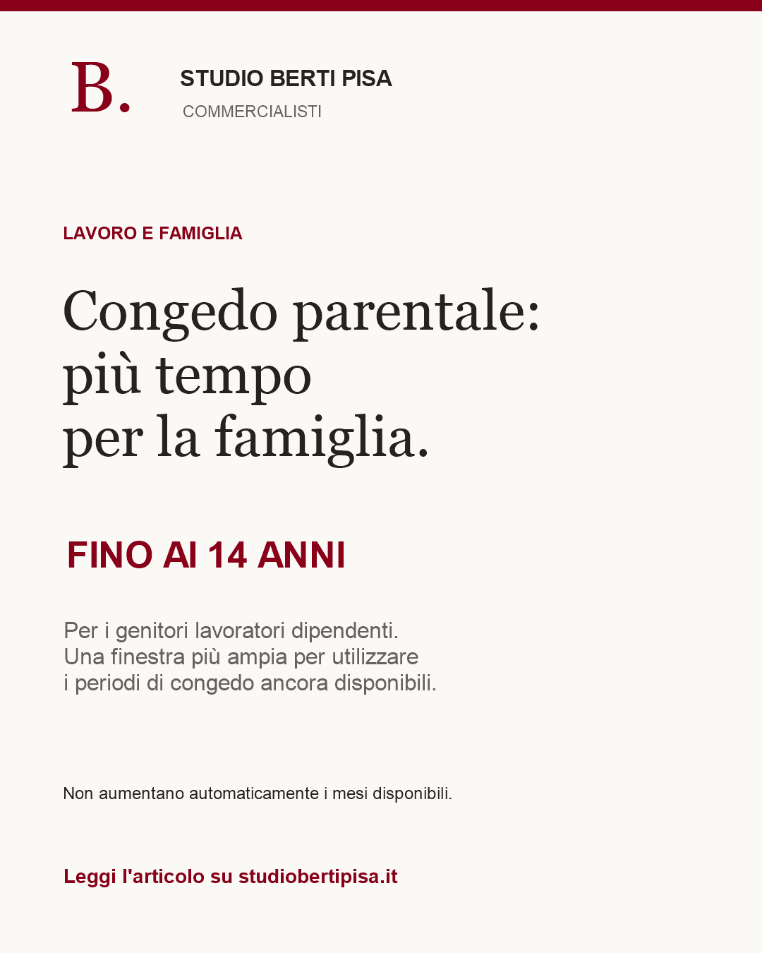 Figli fino a 14 anni: più tempo per usare il congedo parentale