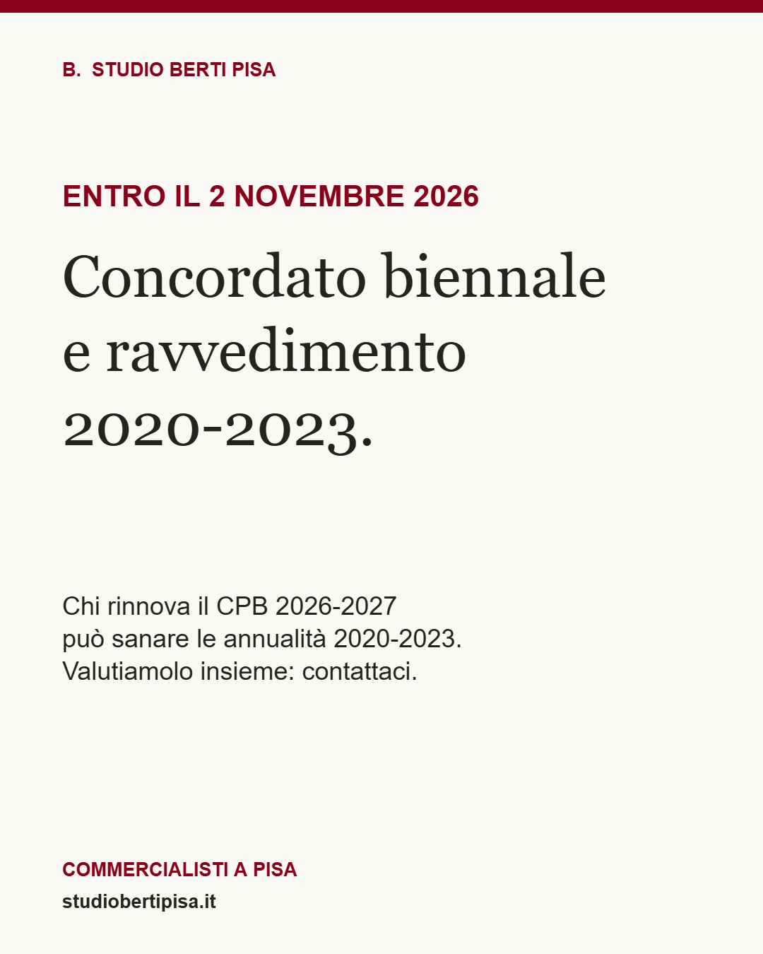 Concordato preventivo biennale: chi rinnova entro il 2 novembre può sanare il 2020-2023