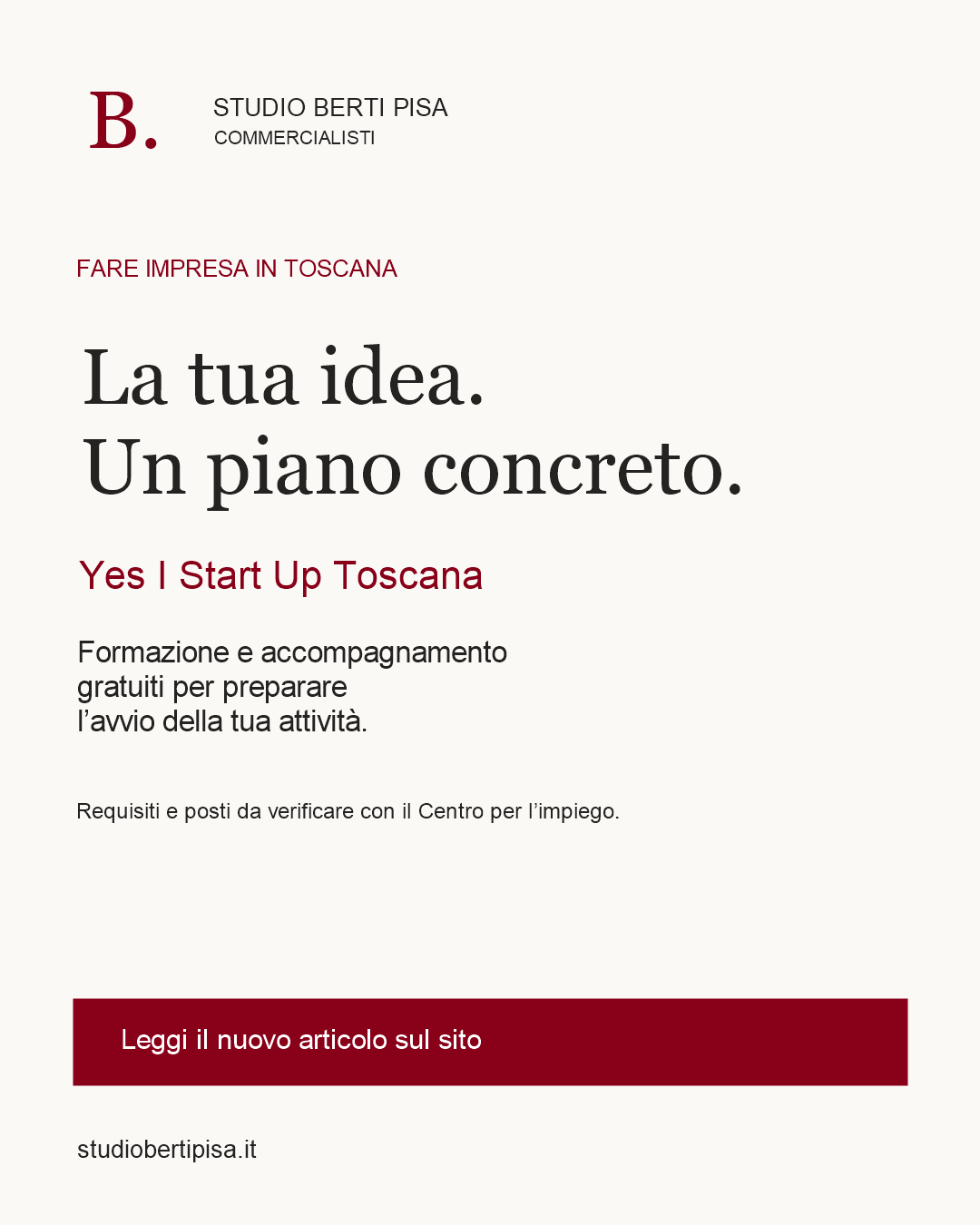 Vuoi metterti in proprio? In Toscana puoi prepararti con un percorso gratuito